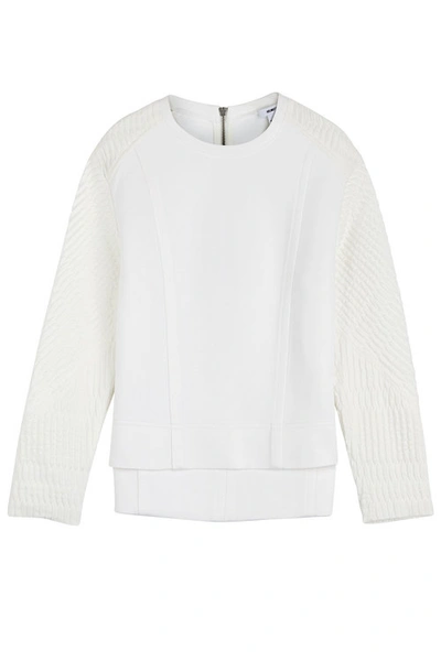 Helmut Lang Textured Sweatshirt In White