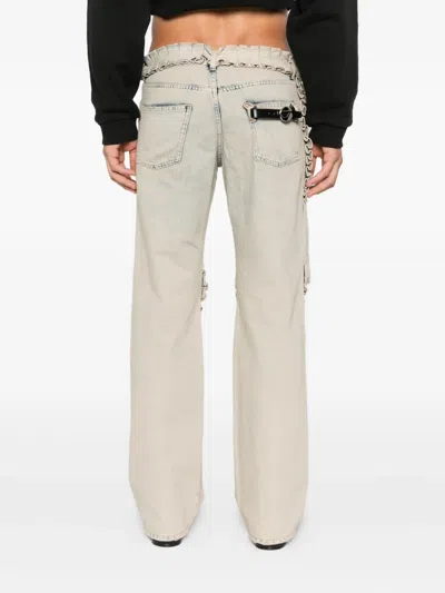 Coperni Ruffled Jeans In Multi