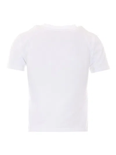 Mm6 Maison Margiela Black Library Card Graphic Cotton T-shirt In White