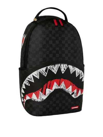 Sprayground Scribble Shark Backpack In Brown