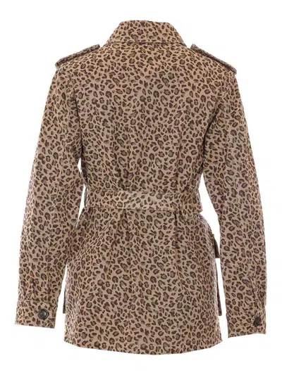 Twinset Leopard-pattern Jacket In Brown