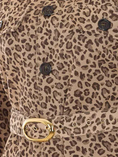 Twinset Leopard-pattern Jacket In Brown