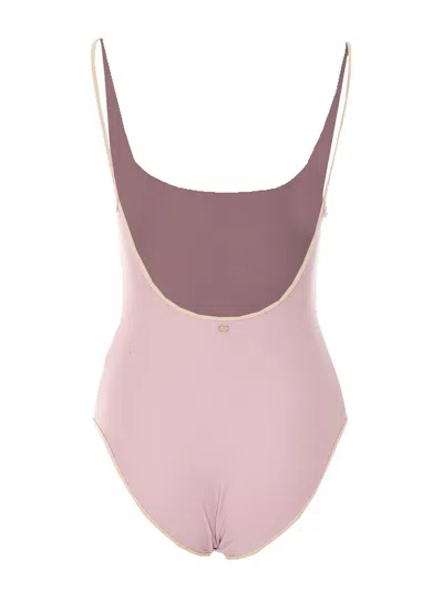 Valentino Printed Lycra One-piece Swimsuit Woman Pink S In Pink