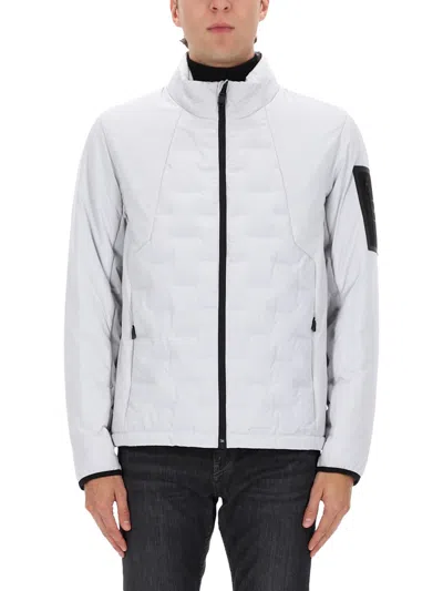 Hugo Boss Boss Grey Polyester Jacket In White
