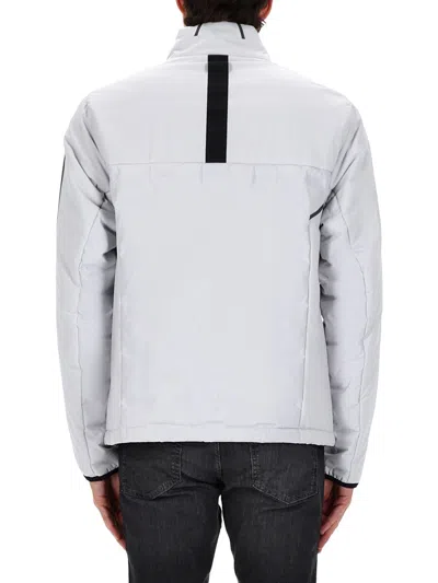 Hugo Boss Boss Grey Polyester Jacket In White