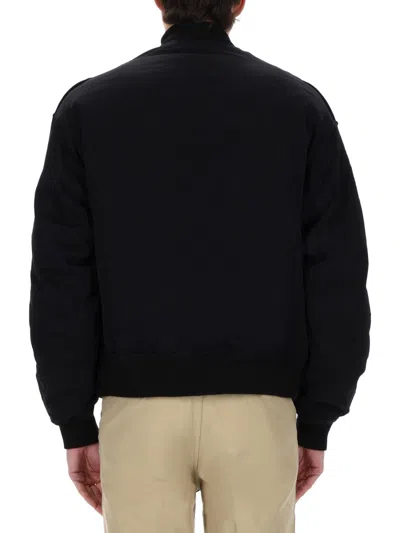 Visvim Black Wool Blend Gunner Down Jacket In Black