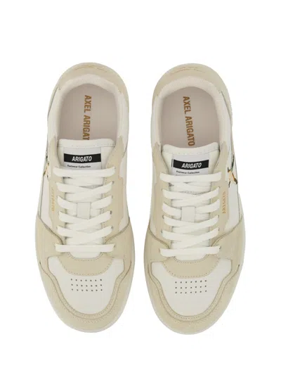 Axel Arigato Dice Lo Embroidered Leather Sneakers In White