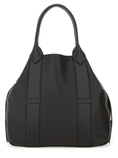 Hogan Medium Leather Handbag With Pebbled Texture