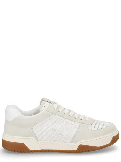 Valentino Garavani Signature Detail Ankle Padding Sneakers With Interchangeable Laces In White