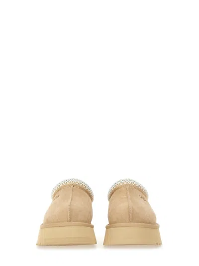 Ugg Tazz Beige Sabot With Embossed Logo In Suede Woman In Multi