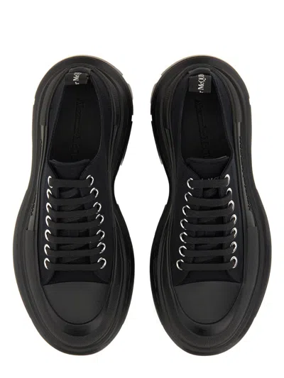 Alexander Mcqueen Tread Slick Sneakers In Black Silver