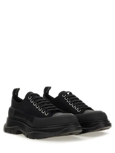 Alexander Mcqueen Tread Slick Sneakers In Black Silver