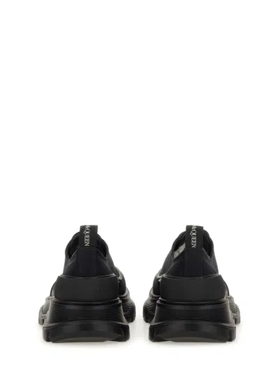 Alexander Mcqueen Tread Slick Sneakers In Black Silver