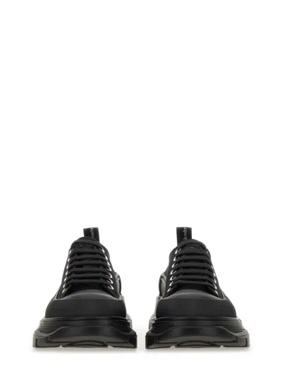 Alexander Mcqueen Tread Slick Sneakers In Black Silver