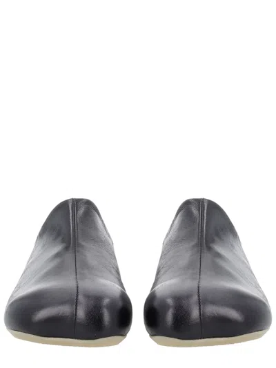 Mm6 Maison Margiela Anatomical Leather Sabot In Black