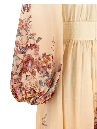 Zimmermann Awaken Plunge Maxi Dress With Separate Slip Clothing In Multi