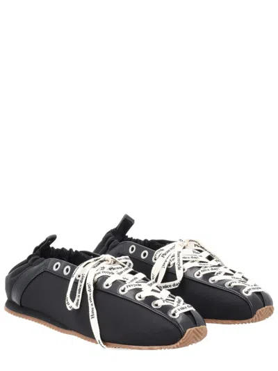 Ganni Alexander Mcqueen White Leather Sneakers With White Leather Heel