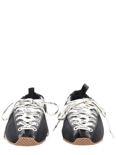 Ganni Alexander Mcqueen White Leather Sneakers With White Leather Heel