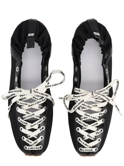 Ganni Alexander Mcqueen White Leather Sneakers With White Leather Heel