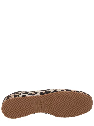 Ganni Ballet-inspired Lace-up Sandals With 0.7 Cm Heel In Black