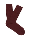 Falke Tiago Cotton-blend Socks In Burgundy