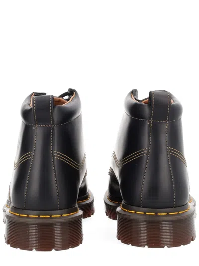 Dr. Martens Stylish Boots With Contrast Stitching And Lug Sole In Brown