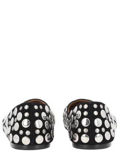 Khaite Jane Stud-embellished Leather Ballet Flats In Black