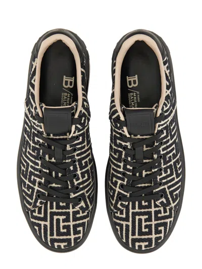 Balmain B Court Monogram Jacquard Low Top Sneaker In Multi