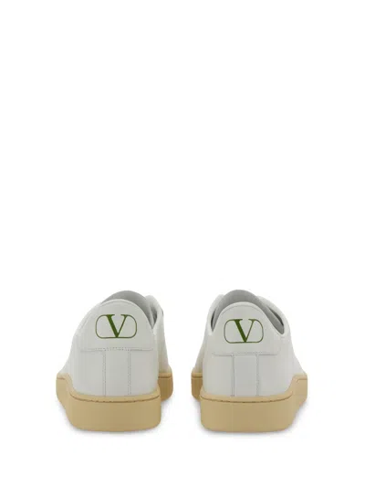 Valentino Garavani Premium Leather High-top Sneaker For Men In White