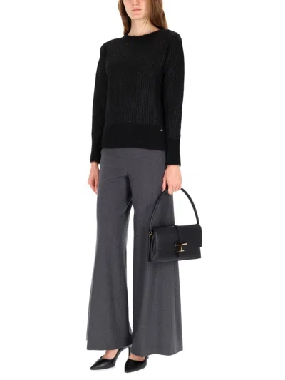 Herno Metallic Effect Sequin Jersey In Black