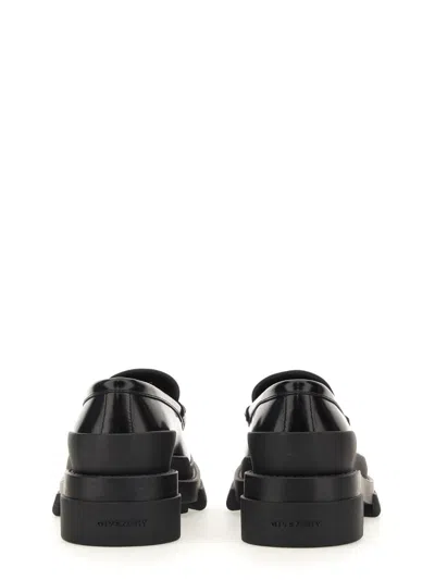 Givenchy Terra Loafers In Leather With 4g Logo Plaque In Black