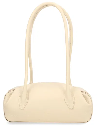 Yuzefi Shoulder Bag Long Handles Rectangular Design In Nude