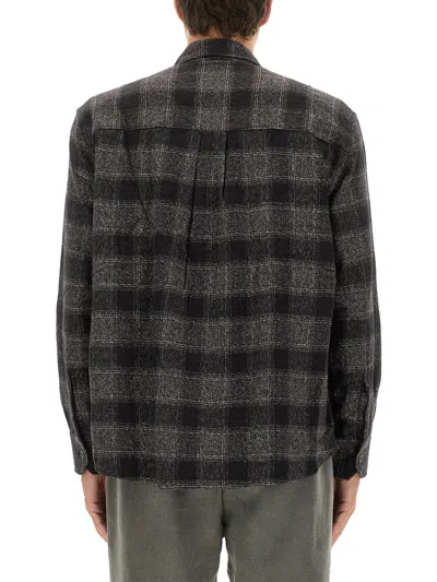 Our Legacy Mens Above Oakland Low Twist Check Shirt In Black