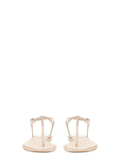 René Caovilla Diana Flip Flops Low Sandals With Crystals 10 Shoes In Grey