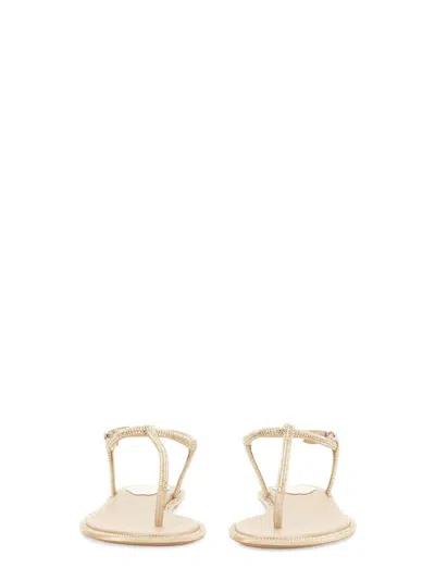 René Caovilla Diana Flip Flops Low Sandals With Crystals 10 Shoes In Grey