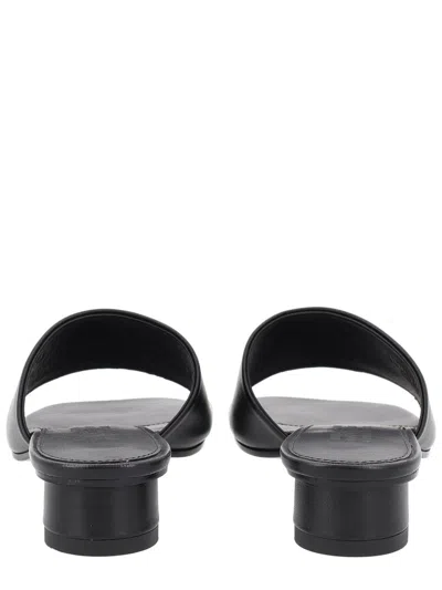 Mm6 Maison Margiela Mm6 By Maison Margiela Numeric Sandal With Engraved Logo Band In Black