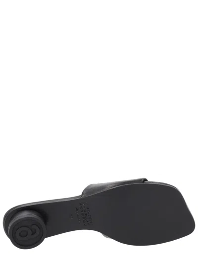 Mm6 Maison Margiela Mm6 By Maison Margiela Numeric Sandal With Engraved Logo Band In Black