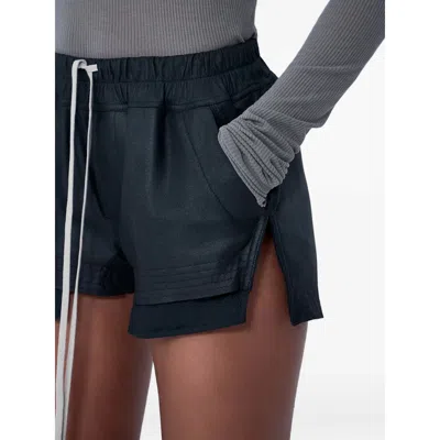 Rick Owens Elasticated Drawstring Shorts In Black