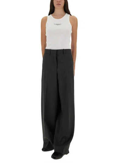 Givenchy White Sleeveless Top With Logo Lettering On The Front In Cotton Stretch Woman In White