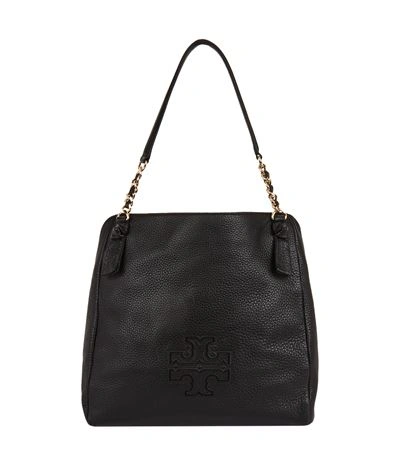 Tory Burch 'harper' Leather Tote In Black