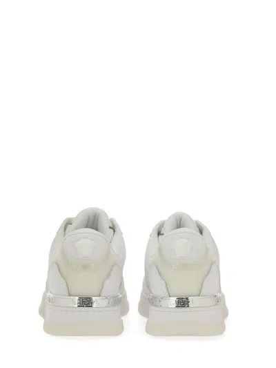 Versace Sneakers With Embossed Logo In White