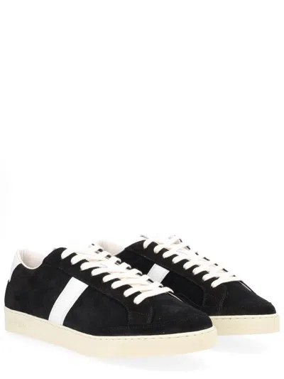 Tom Ford Blake Leather-trimmed Suede Sneakers In Black