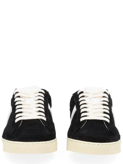 Tom Ford Blake Leather-trimmed Suede Sneakers In Black