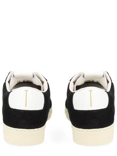 Tom Ford Blake Leather-trimmed Suede Sneakers In Black