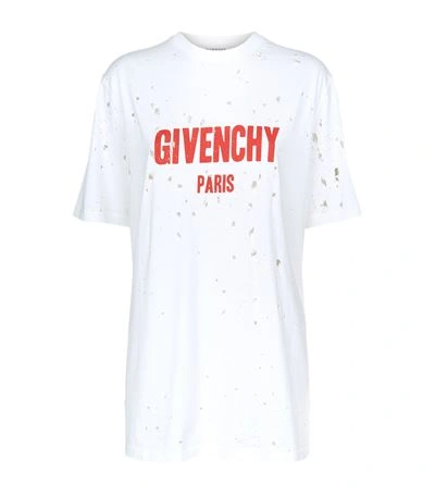 Shop Givenchy Distressed Logo T-shirt