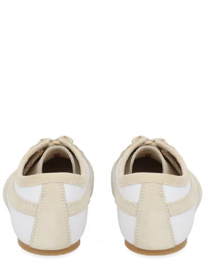 Dries Van Noten White Nappa Leather Sneakers With Suede Details