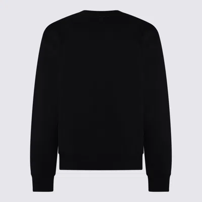 Ami Alexandre Mattiussi Ami Paris Embroidered Crew Neck Sweater With Ribbed Trims In Black