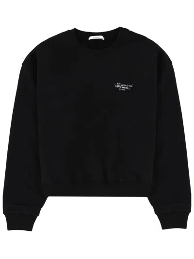 Givenchy Sweatshirt Featuring Signature Brand Stamp Crewneck In Black