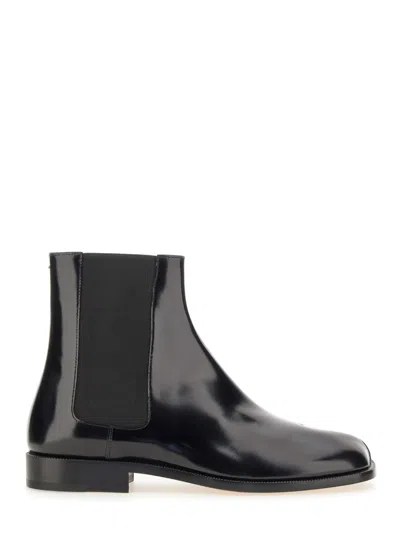 Maison Margiela Black Tabi Chelsea Ankle Boots Men In Multi