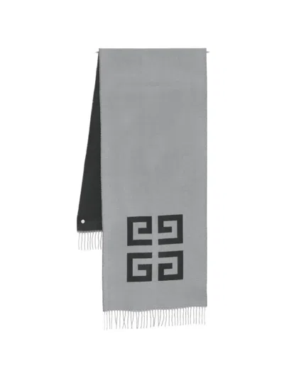 Givenchy Rectangular Scarf Soft Drape Fringed Edges In Neutral